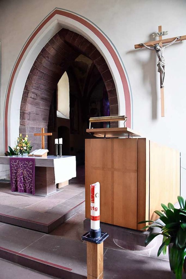 Kanzel und Altar ohne Pfarrer - der Ki...t, dass dies nicht der Fall sein wird.  | Foto: Markus Zimmermann