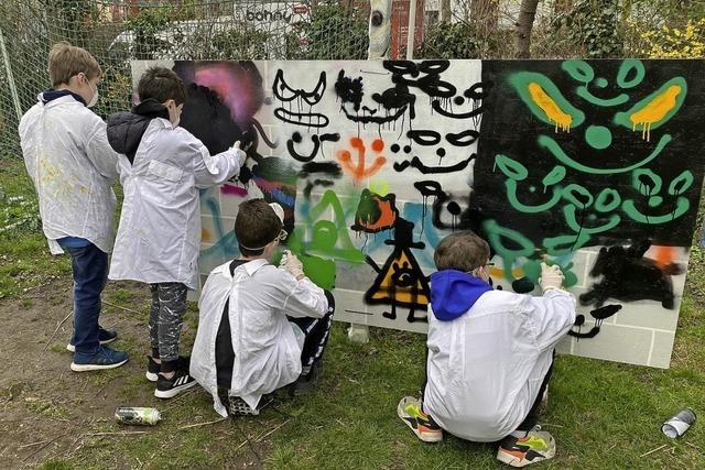 Graffitiaktion im Jugendzentrum
