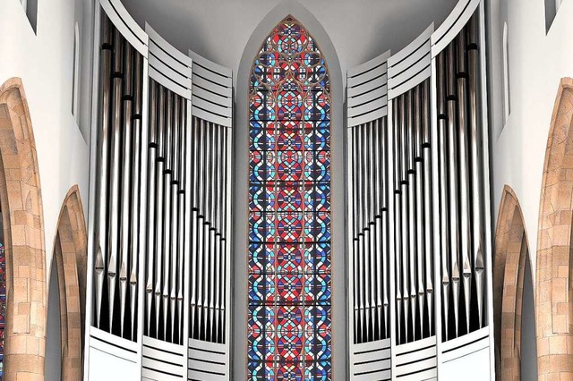So wird sie nach Fertigstellung ausseh...-Orgel in der Freiburger Martinskirche  | Foto: Gesa Graumann (Orgelbau Klais)