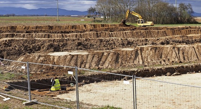 Aufwndige archologische Arbeiten lau...zeit im Bereich Breite III in Riegel.   | Foto: Michael Haberer