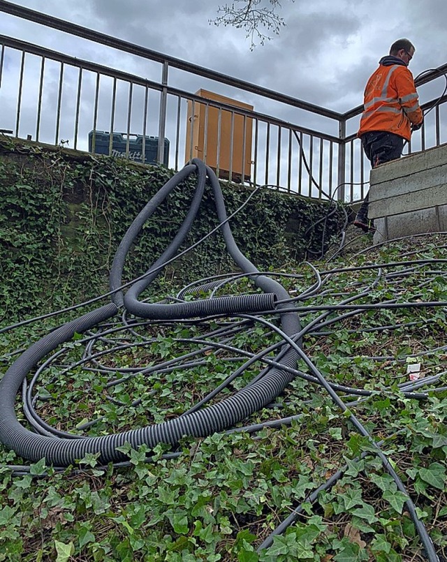 ber Kabel, die  durch die Zhringerbr...,  ist  die Stadtverwaltung  vernetzt.  | Foto: Helmut Seller