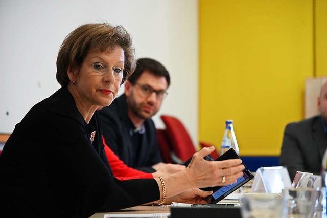 Marion Dammann bei der Pressekonferenz vergangenen Freitag  | Foto: Jonas Hirt