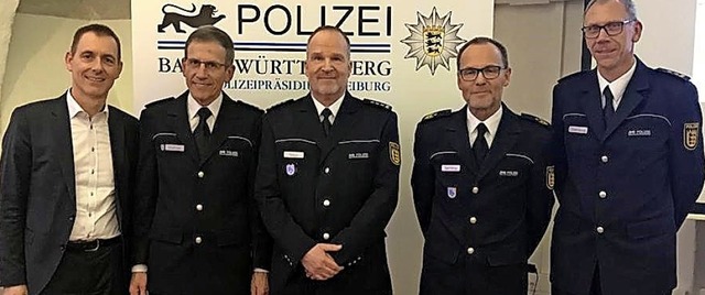 OB Jrg  Lutz und Polizeiprsident Fra...hrung seines Nachfolgers Andreas Nagy   | Foto: Polizeiprsidium Freiburg