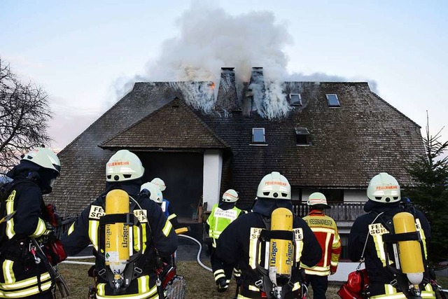 Feuerwehreinsatz im Schrofenweg in Brental  | Foto: Kamera24