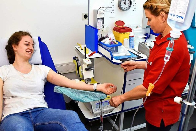Gesunde Menschen zwischen 18 und 68 Jahren knnen Blut spenden.  | Foto: Thomas Kunz