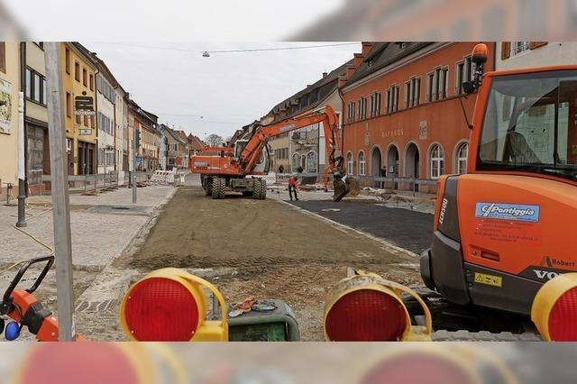 Baustelle in der Stadtmitte