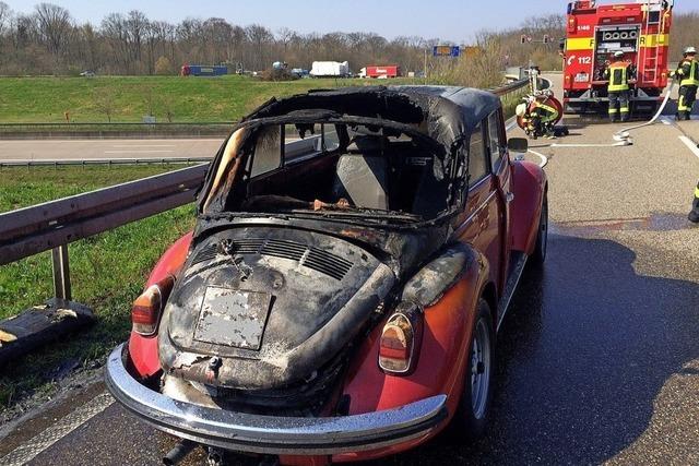 Oldie-Probefahrt endet mit Brand