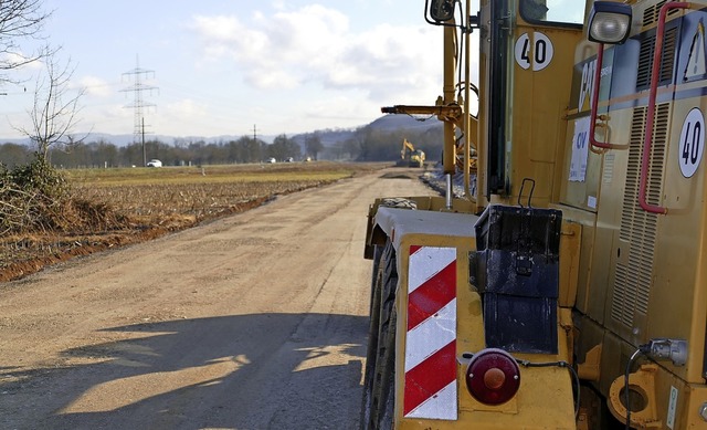 Der Groteil der  Planung fr die Verl...ertig, hier die vorbergehende Trasse.  | Foto: Peter Gerigk