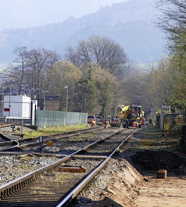 An mehreren Bahnbergngen und am Wald...derwinden der B 294 nimmt Gestalt an.   | Foto: Sylvia Sredniawa