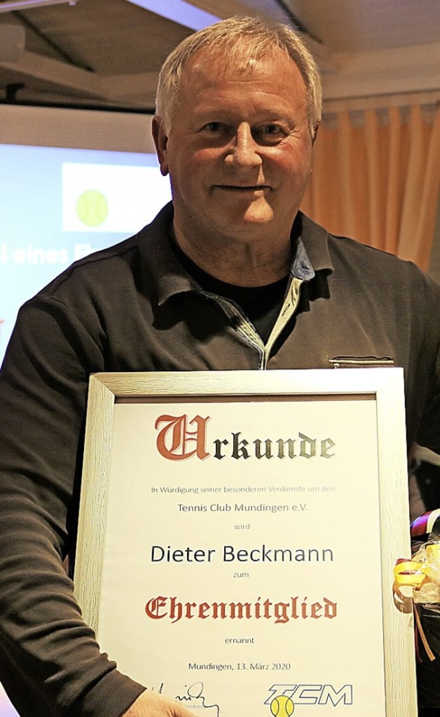 Dieter Beckmann ist   erstes Ehrenmitglied im Tennisclub.   | Foto: privat