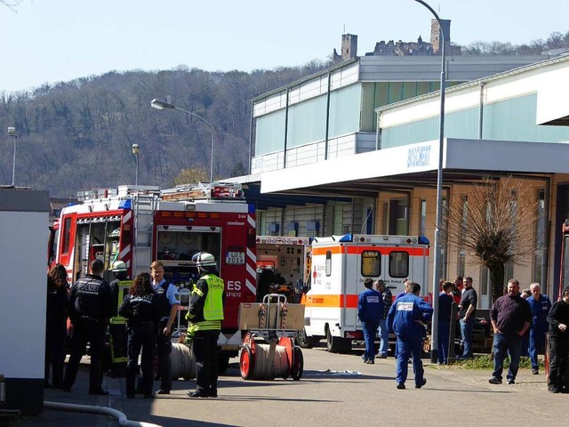 Einsatz fr die Feuerwehr bei der Firma Boschert  | Foto: Sabine Ehrentreich