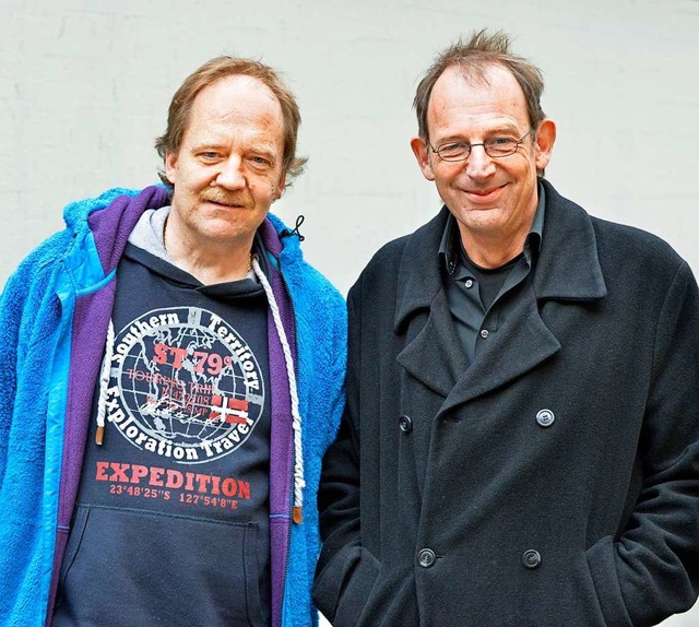 Andreas Wegner (links) und Ralf Mller werben fr die Mieterbeirats-Wahl.  | Foto: Michael Bamberger