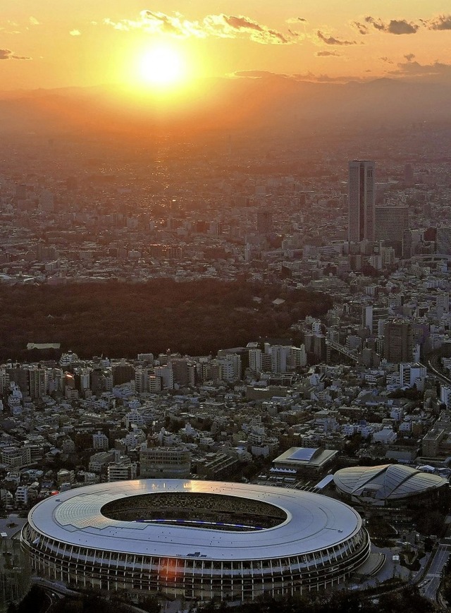 Im Nationalstadion von Tokio wird es  ...rbe um Gold, Silber und Bronze geben.   | Foto: . (dpa)