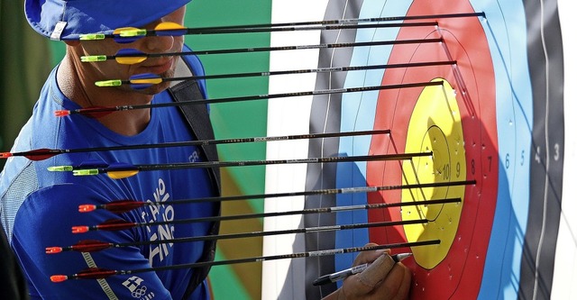 Bogenschieen gehrt auch zu den Hobby...rn  bei den Olympischen Spielen 2016.   | Foto: Yoan Valat