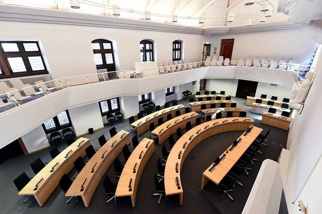 Der Ratssaal im Freiburger Rathaus.  | Foto: Thomas Kunz