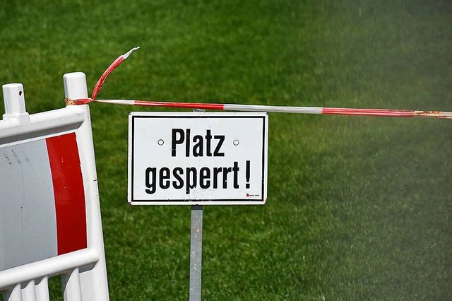 Die Fuballpltze in Ballrechten-Dottingen sind erstmal gesperrt.  | Foto: Hannes Lauber