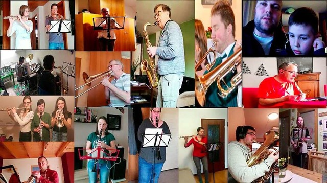 Allein musizieren, gemeinsam im Video:...men fr &#8222;Hoch Badnerland&#8220;.  | Foto: privat