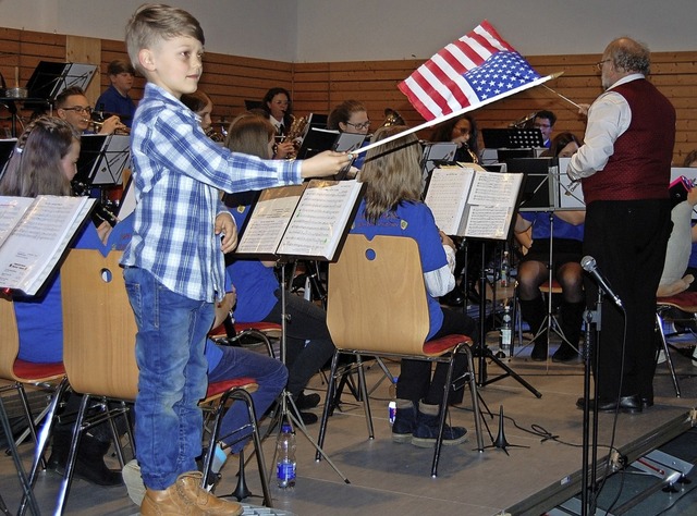 Das Jahreskonzert des Musikvereins Obe...en Jahr noch  unter dem Thema Amerika.  | Foto: Melanie Dramac