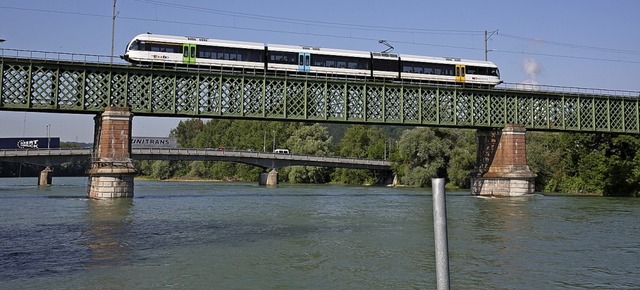 Die Regionalbahn Thurbo fhrt nur noch...r den Rhein  wird nicht mehr bedient.   | Foto: Martin Bennett/Thurbo AG