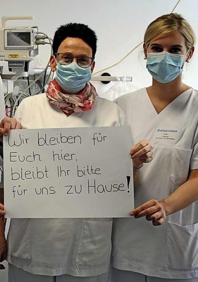 Der Appell der Klinik-Mitarbeiter/innen hat weiterhin Gltigkeit.  | Foto: Ortenau-Klinikum