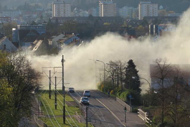 Nahe der Opfinger Brcke  in Freiburg-... 25 Minuten der  Strom in Haslach aus.  | Foto: Gnter Forler