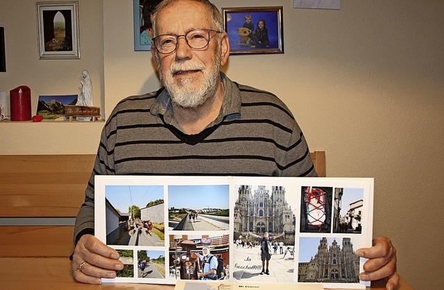 Bilder einer Pilgerreise: Walter Gerbe...0 Kilometer auf dem Jakobsweg zurck.   | Foto: Christiane Franz