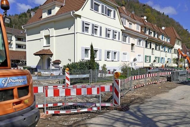 Bauarbeiten in der Hauptstraße in Kollnau