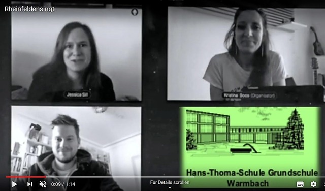 Video mit Jessica Sill, Kristina Boos und  Sebastian Heinricht (von links).  | Foto: Screenshot