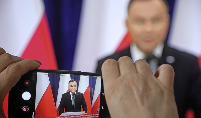 Polens Prsident Andrzej Duda will, dass am 10. Mai gewhlt wird.  | Foto: Wojciech Olkunik (dpa)