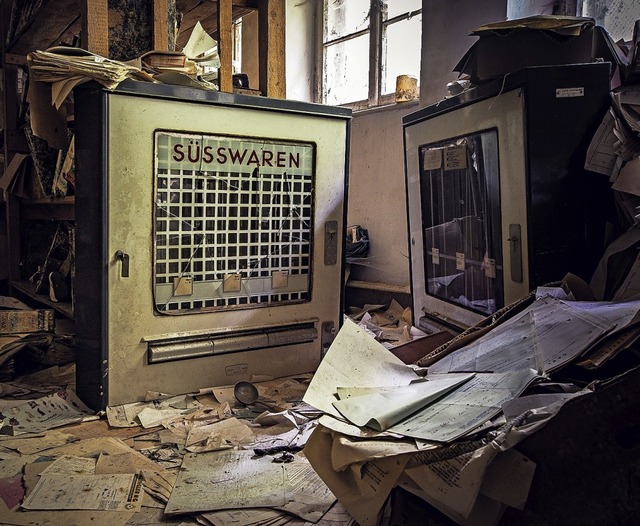 Alter Automat einer ehemaligen Schokoladenfabrik im Schwarzwald  | Foto: Jasmin Seidel