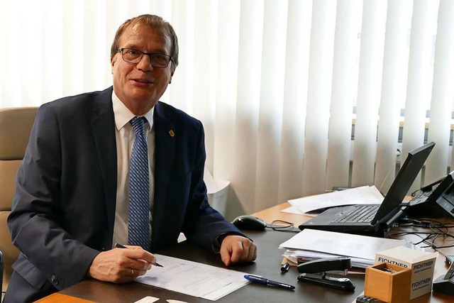 Amtsinhaber und einziger Kandidat Klaus Eberhardt  | Foto: Ingrid Bhm