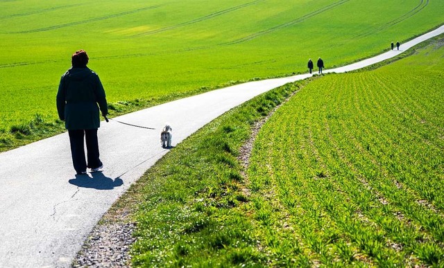 Abstand halten, das gilt im ganzen Land noch bis mindestens 19. April.  | Foto: Jonas Gttler (dpa)