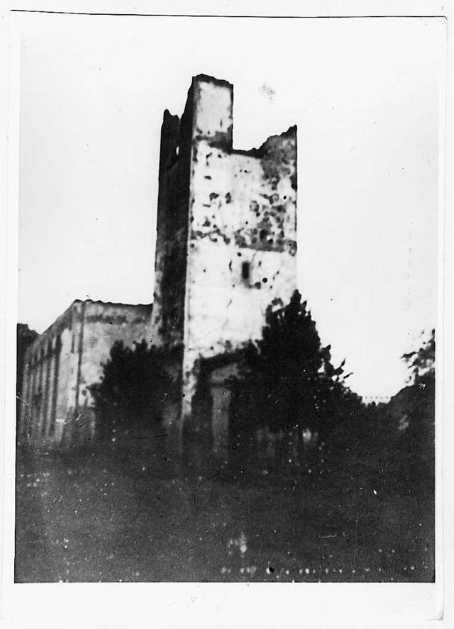 Von der Weinbrennerkirche blieb nur eine Ruine.  | Foto: Repro: Jrgen Stude