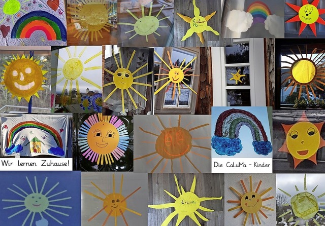 Die Collage auf der Homepage der Carl-...zeugt von der Kreativitt der Kinder.   | Foto: Privat