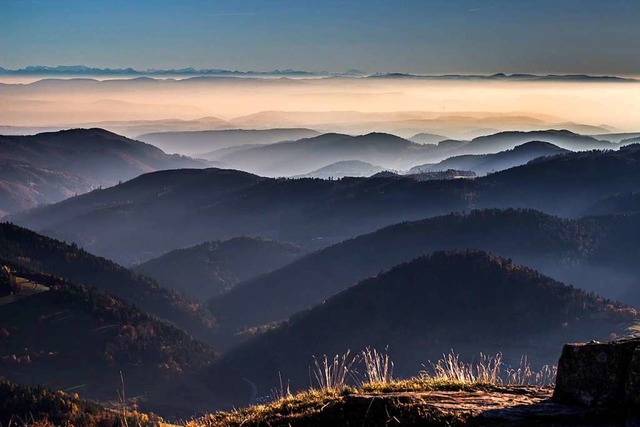 Tolle Aussicht auf die Alpen vom Belchen.  | Foto:  Heinrich Langer aus Schopfheim