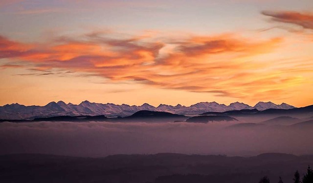 Blick auf die Berner Alpen.  | Foto: Heinrich Langer