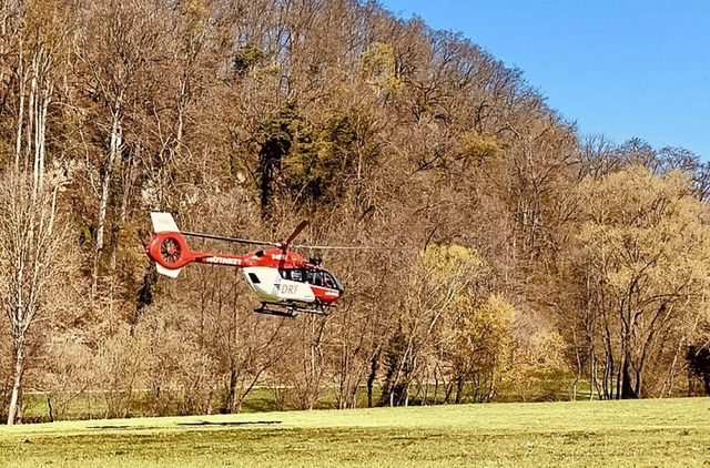 Rettungshubschrauber im Einsatz  | Foto: Feuerwehr Bad Krozingen