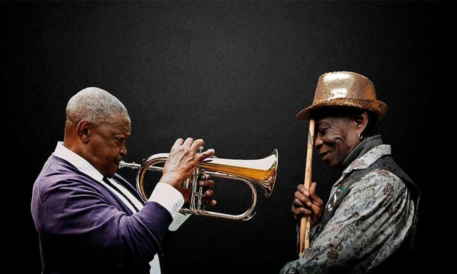 Sdafrikas Jazzlegende Hugh Masekela u...0 eine gemeinsame Session aufgenommen.  | Foto: Brett Rubin/Bernard Benant