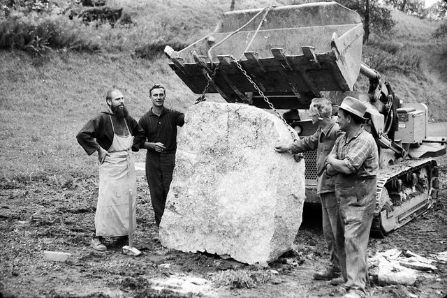 Solche Granitblcke wurden fr den Kre...ad Geng, ebenfalls ein Mann vom Fach.   | Foto: Repro: Jutta Binner-Schwarz