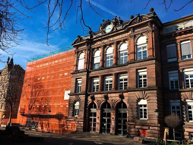 Das verpackte Goethe-Gymnasium  | Foto: Maximilian Winterhoff