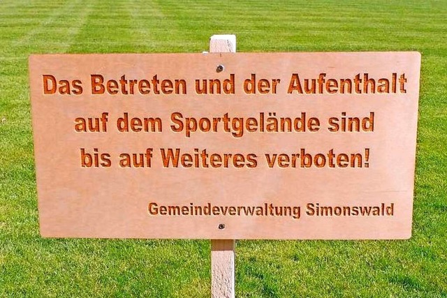 Wie berall sind die Sportpltze derzeit fr Vereinssport gesperrt.  | Foto: Simon Schonhardt