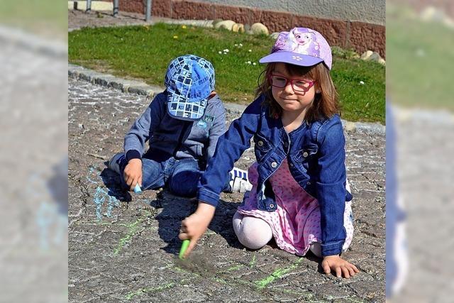 Schulweg wird gezeichnet