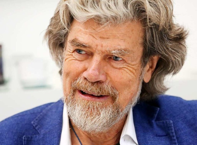 Er hat die hchsten Berge der Welt erk... zuhause zu bleiben: Reinhold Messner.  | Foto: Roland Weihrauch (dpa)