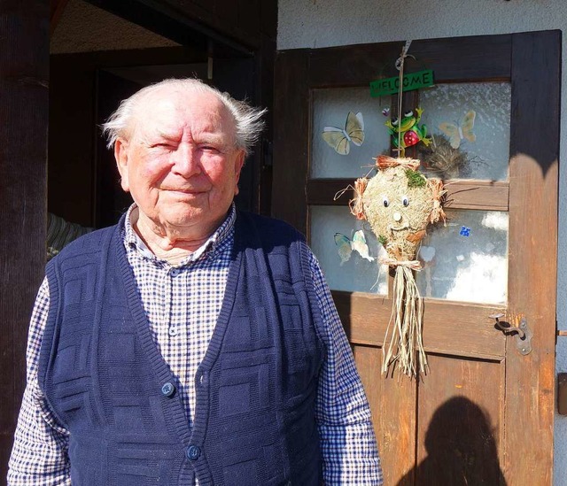 Albert Rther aus Hohenegg hat mit 101 Jahren schon so einiges miterlebt.  | Foto: Gudrun Gehr