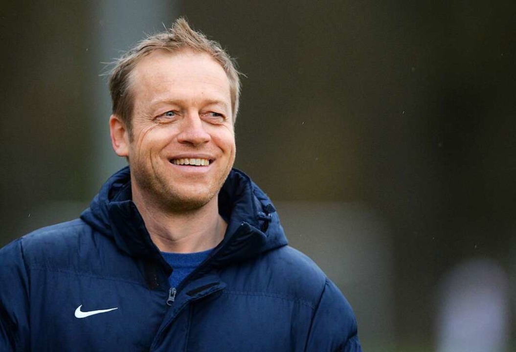 Stand beim Aufstieg der Bahlinger im T..., heute Sportdirektor beim SC Freiburg  | Foto: Patrick Seeger