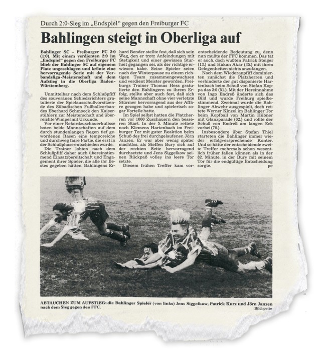 Am 28. Mai 1996 berichtete die Badisch...dahin grten Erfolg des Bahlinger SC.  | Foto: picsfive  (stock.adobe.com)