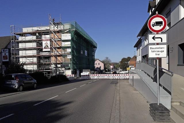 Hauptstraße in Murg seit Dienstag voll gesperrt