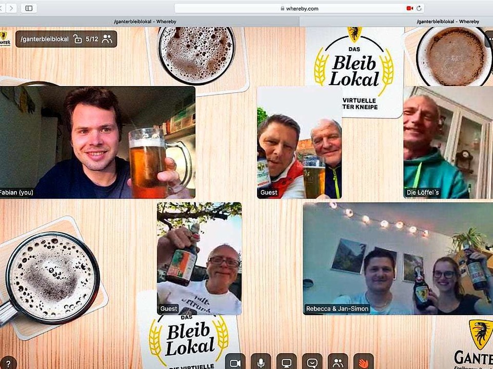 Bier trinken im Internet, das geht.  | Foto: Screenshot