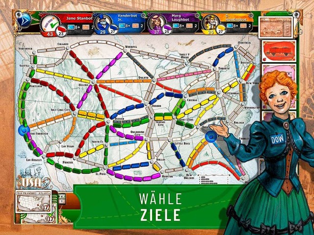 Der Spielplan von &#8222;Ticket to ride&#8220;  | Foto: Entwickler