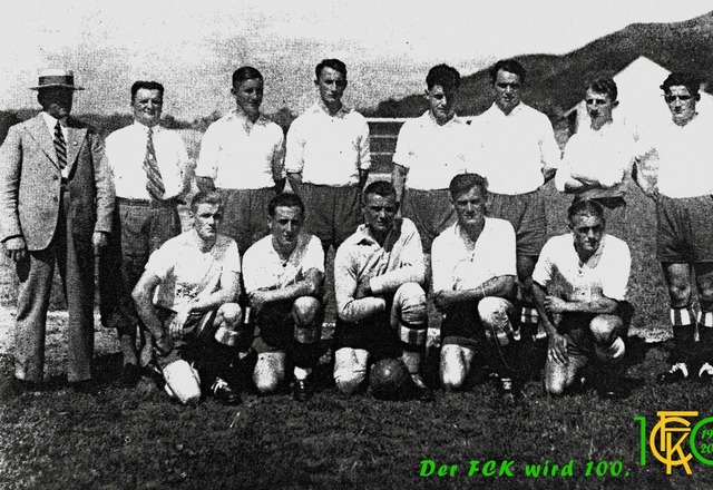 FCK-Meistermannschaft. Stehend von lin...t Mller, Franz Mller, Walter Hauck.   | Foto: Privat